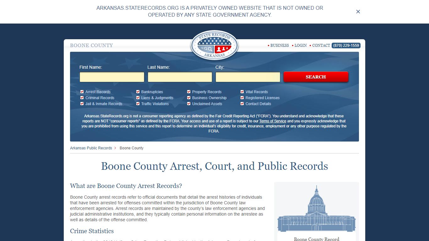 Boone County Arrest, Court, and Public Records